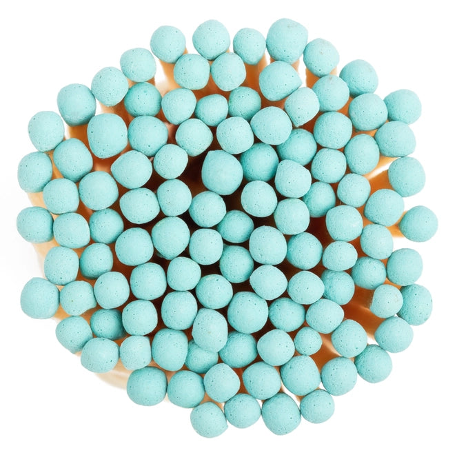 Baby Blue Matches in Medium Corked Vial