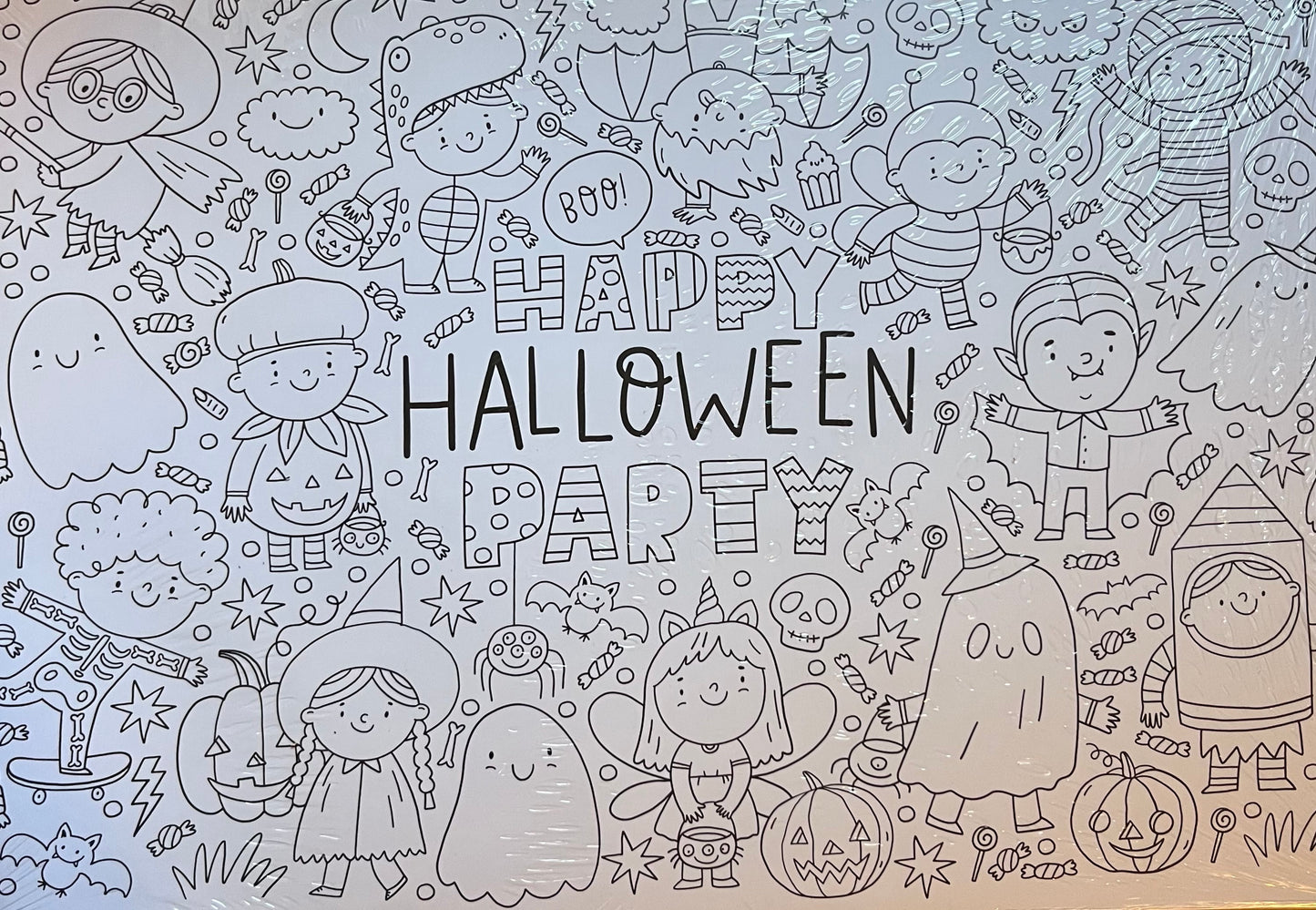 Halloween Coloring Paper Placemat 12ct