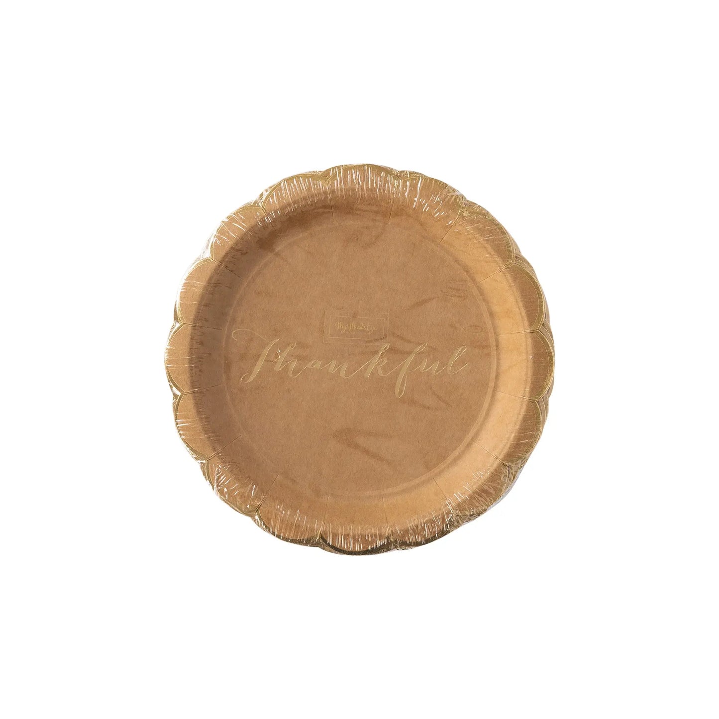 Harvest Thankful Scalloped Kraft Plate