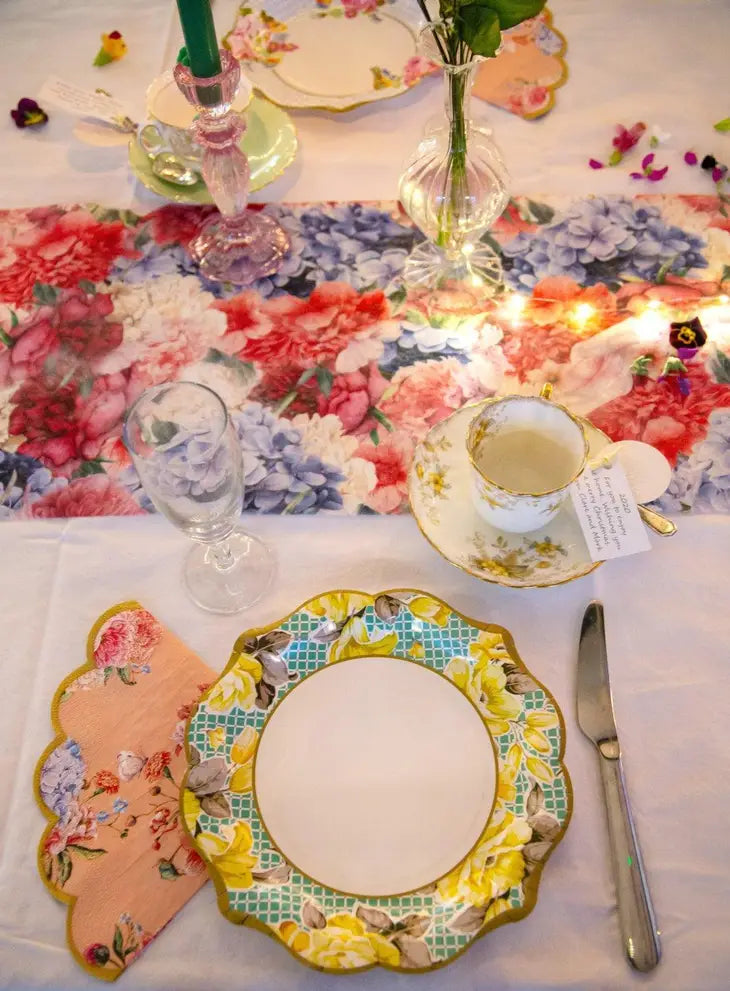 Truly Scrumptious Scalloped Floral Napkin
