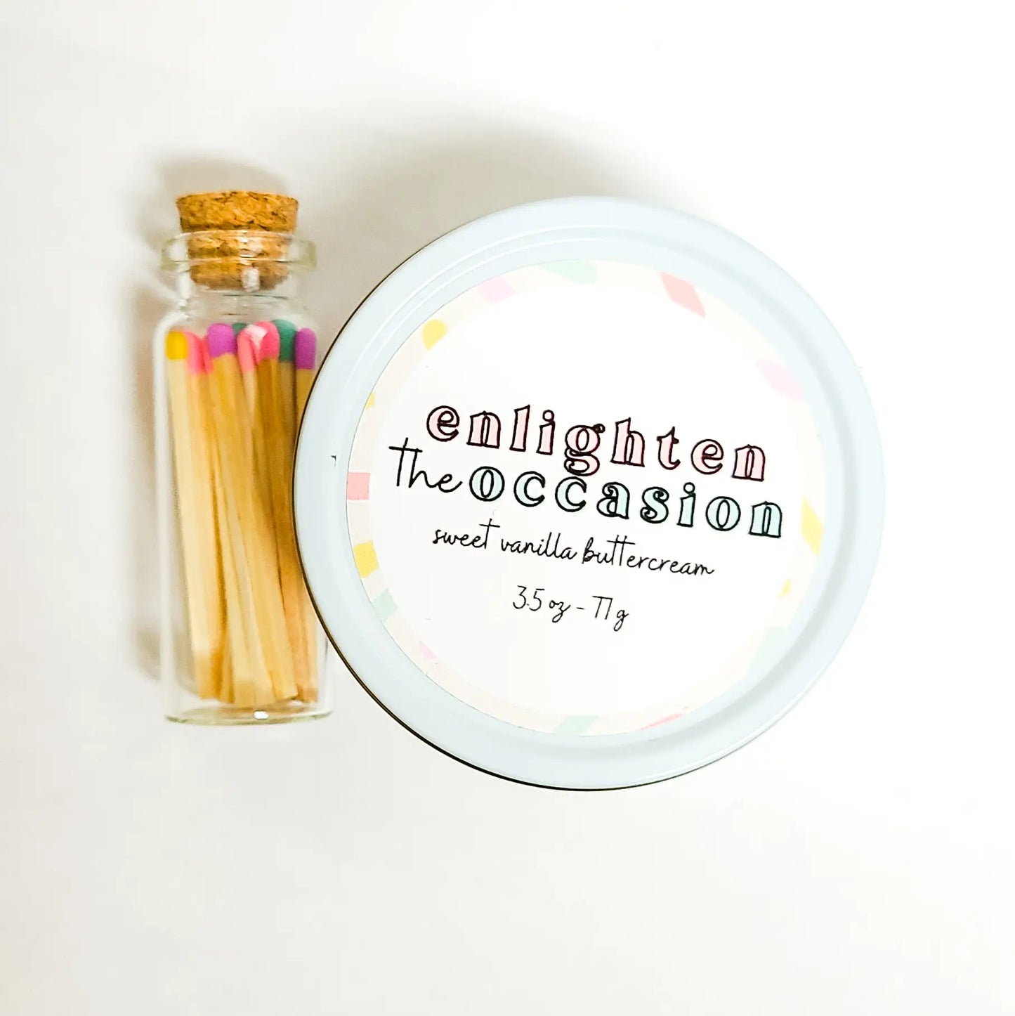 Happy Birthday Cake Scented Candle and Matches Set