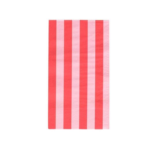 Striped Dinner Napkins: Blush & Cherry Stripes
