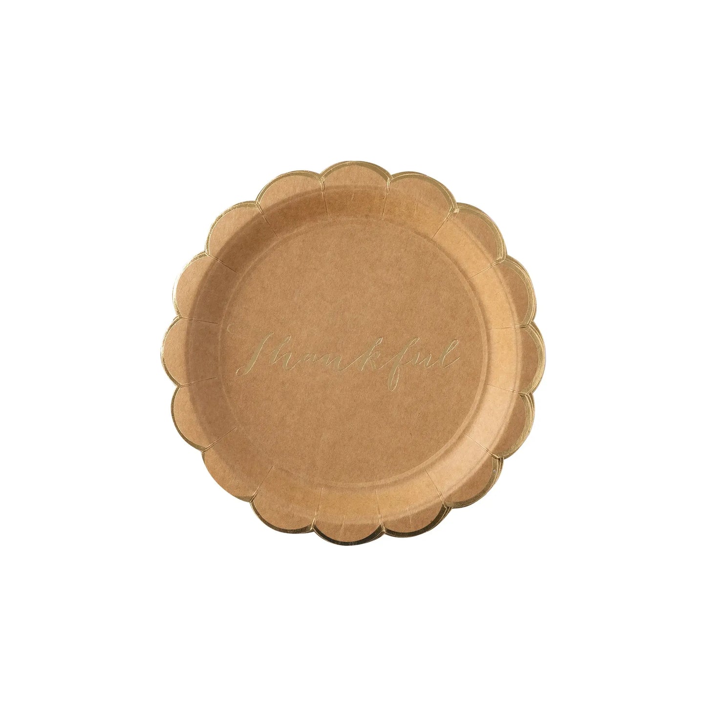 Harvest Thankful Scalloped Kraft Plate