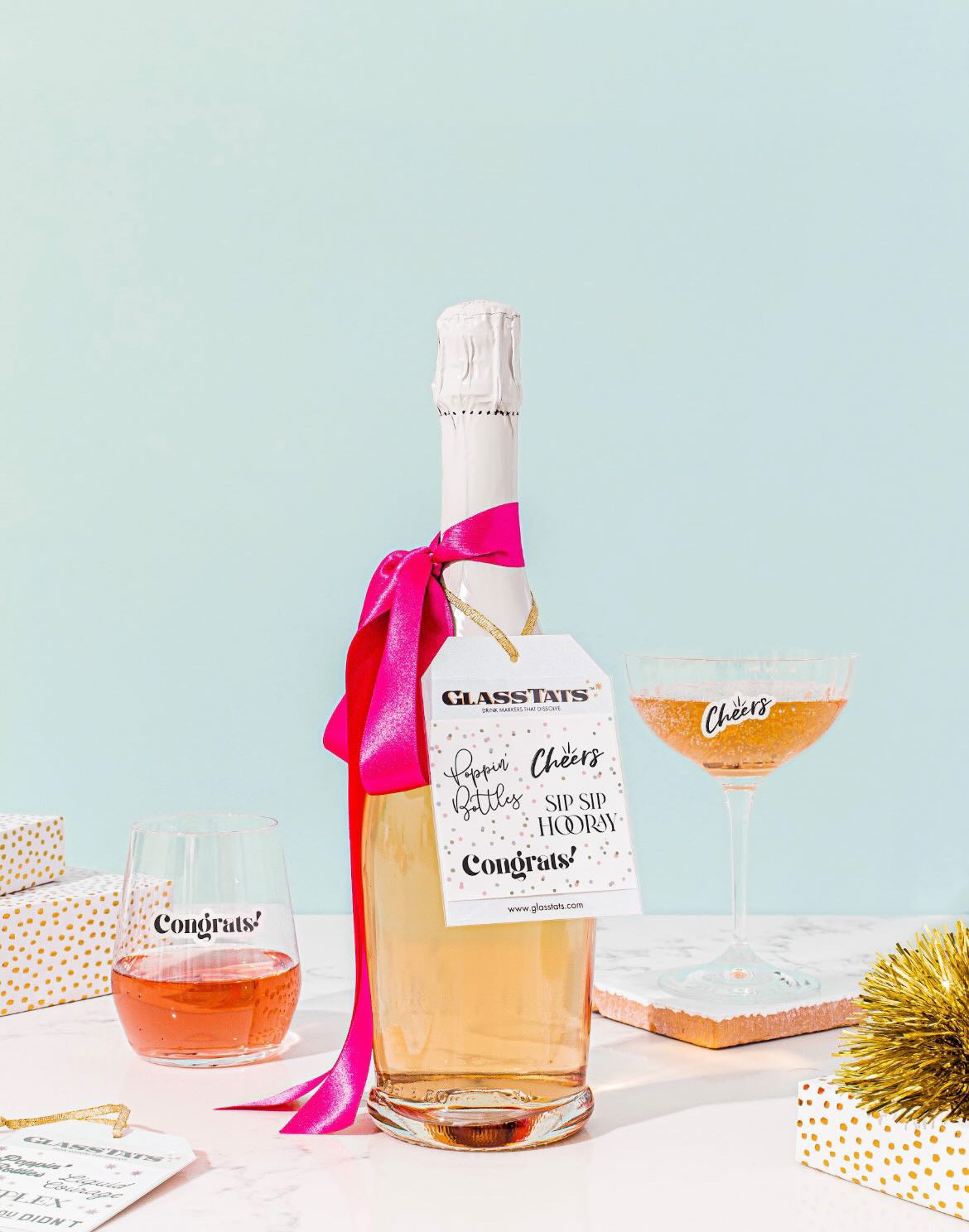 Congrats Drink Markers Gift Tag