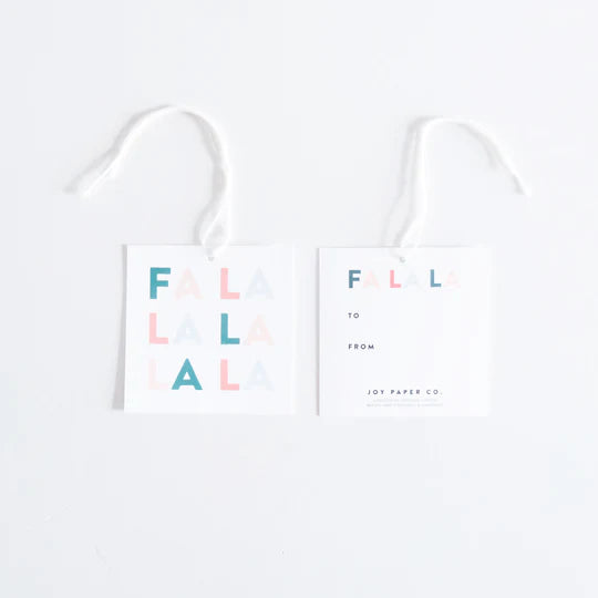 FA LA LA Gift Tag Set (Set of 8)
