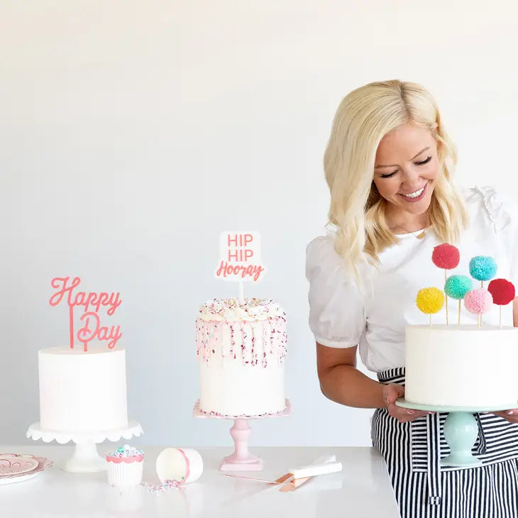 Pom Pom Cake Toppers by Cake by Courtney